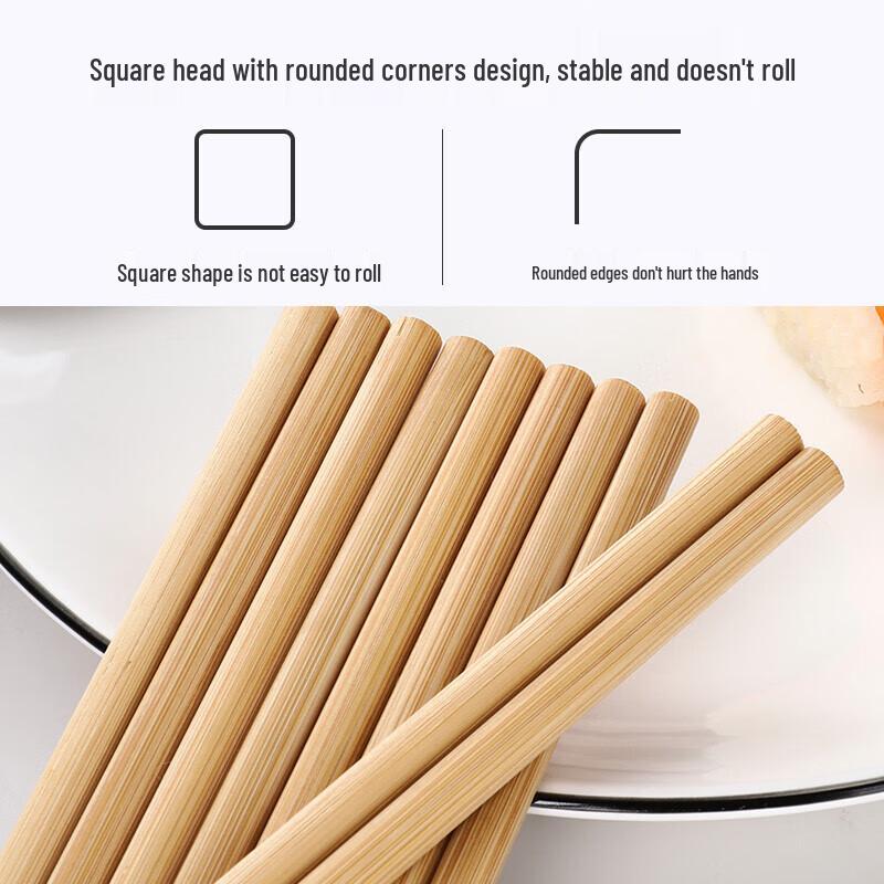 Meichu 24cm Natürliche Bambus Essstäbchen - 20 Paare