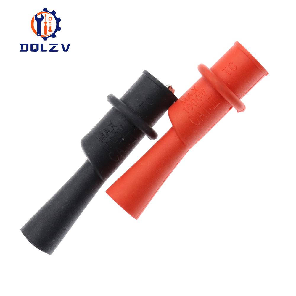 2PCS Crocodile Alligator Clips Clamps for Multimeter Tester Probe Insulated Crocodile Test Clip Connector