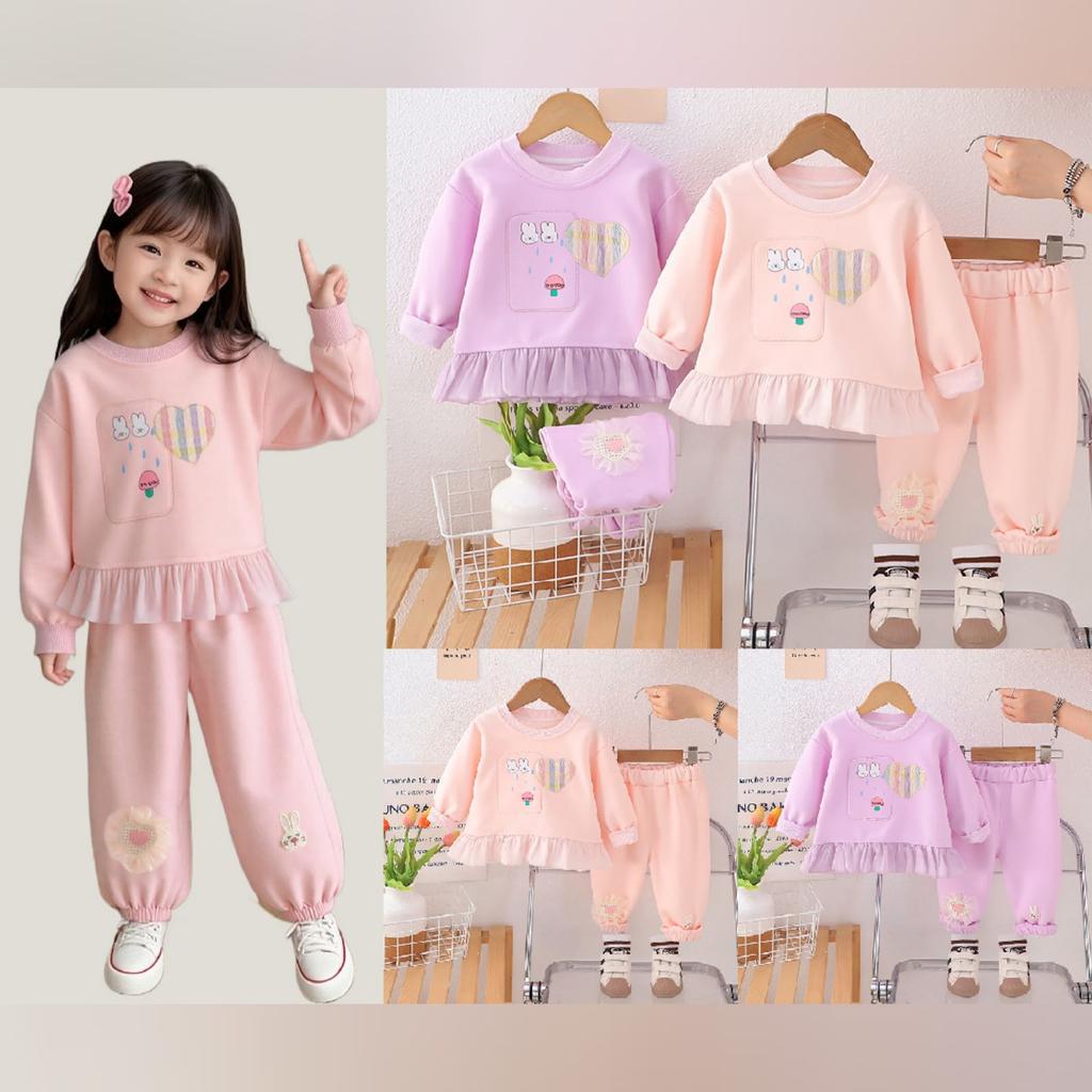 Kids Casual Long-Sleeve Set, Comfortable Daily Wear Outfits