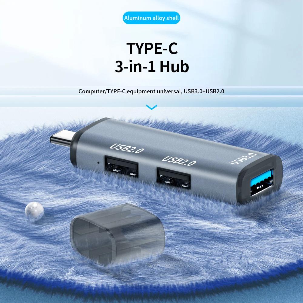 ADS-302C Type-C Adapter Hub to USB 3.0 +  Dual USB 2.0 Expansion Station