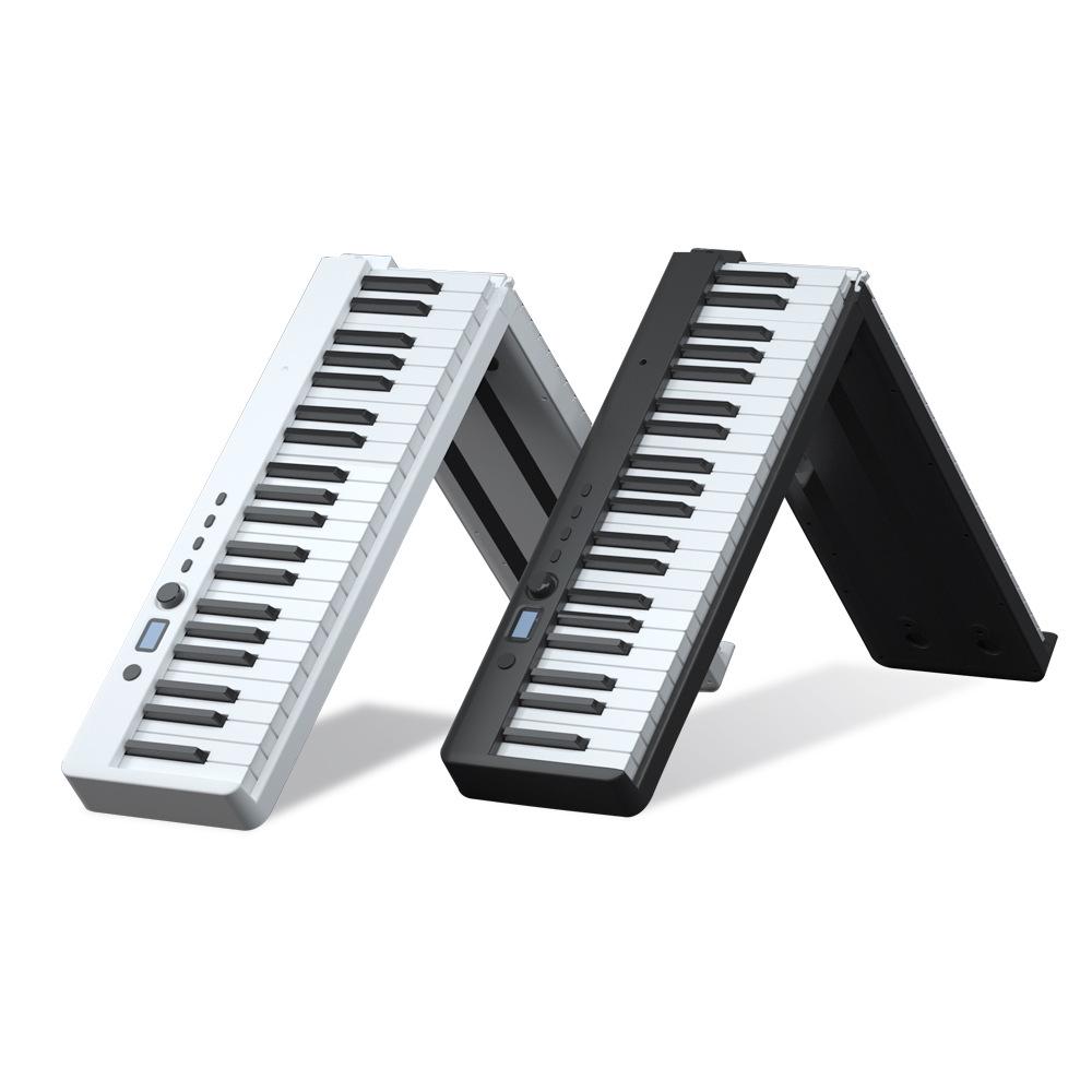 88-Key Folding Electronic Piano with Weighted Hammer Action, MIDI, CE Certified.