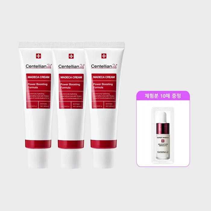 Madeca Cream Power Boosting Formula 50ml X 3 + Freckle Ampoule 1ml X 10