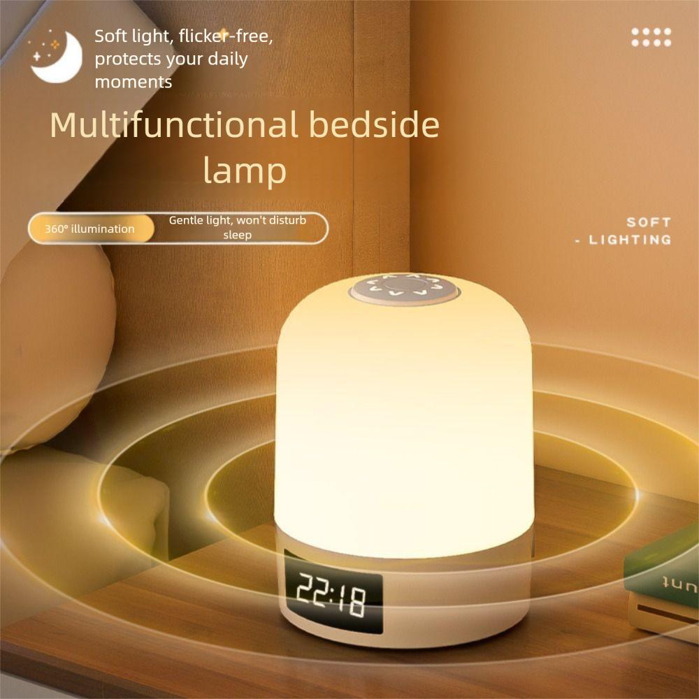 Dimming Bedroom Bedside Lamp 3 Color Sleeping Lamp Bedside Table Clock LED Table Lamp  Bedroom