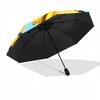 1PC Banana, Minions Pattern Automatic Folding Umbrella, Portable Collapsible Design, Casual Outdoor Accessory, For All Seasons, Christmas Birthday Fes