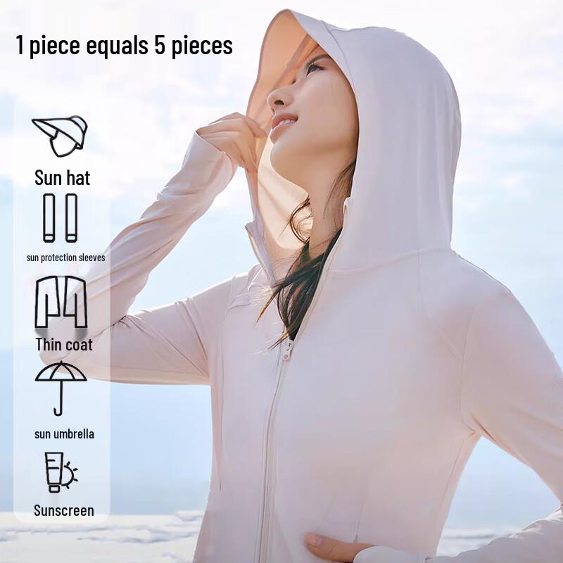 Ousen Women's Hooded Ice Silk Sun Protection Jacket