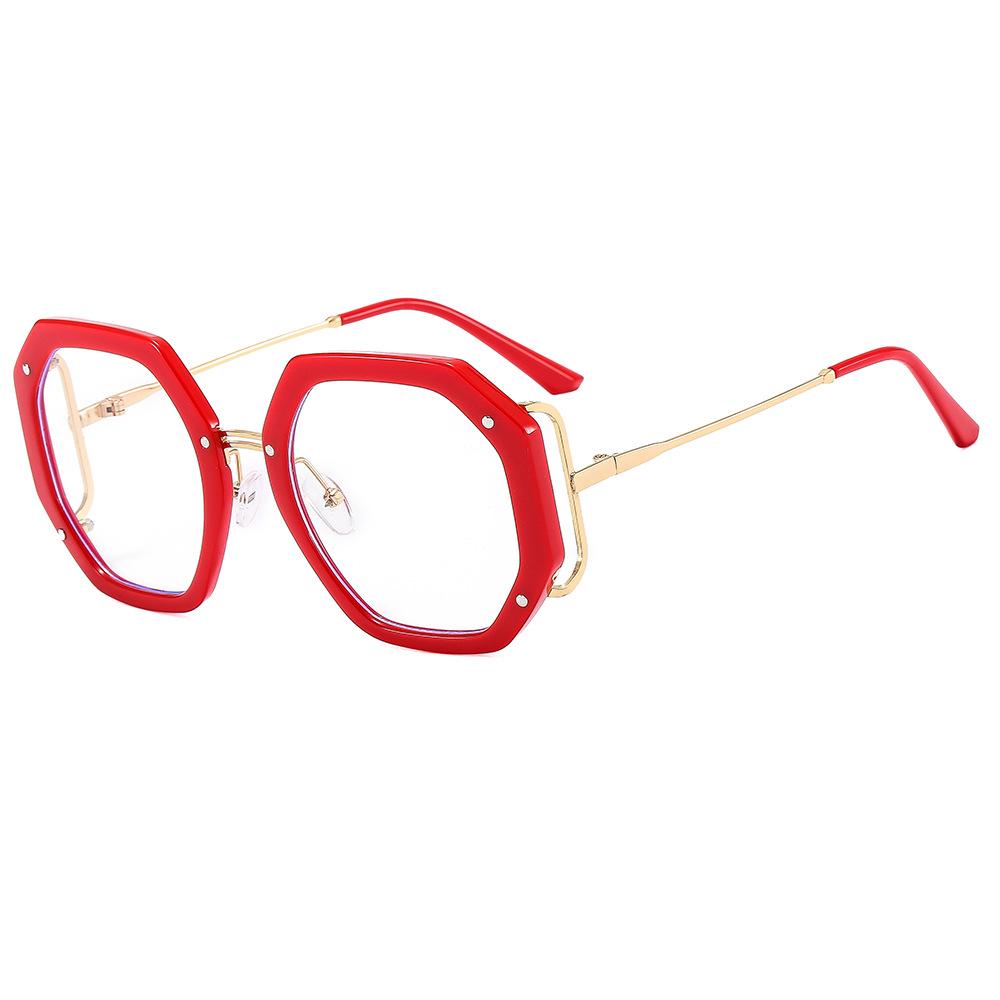 Fashion Cat Eye Sunglasses Simple Compact Frame Women's Casual Versatile Oval Thick Leg Men's Accessory Glasses