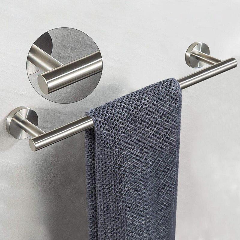 Black Bathroom Hardware Set Accessories Wall Mounted Stainless Steel Towel Bar Towel Ring Toilet Paper Holder Hook Bathroom Kit