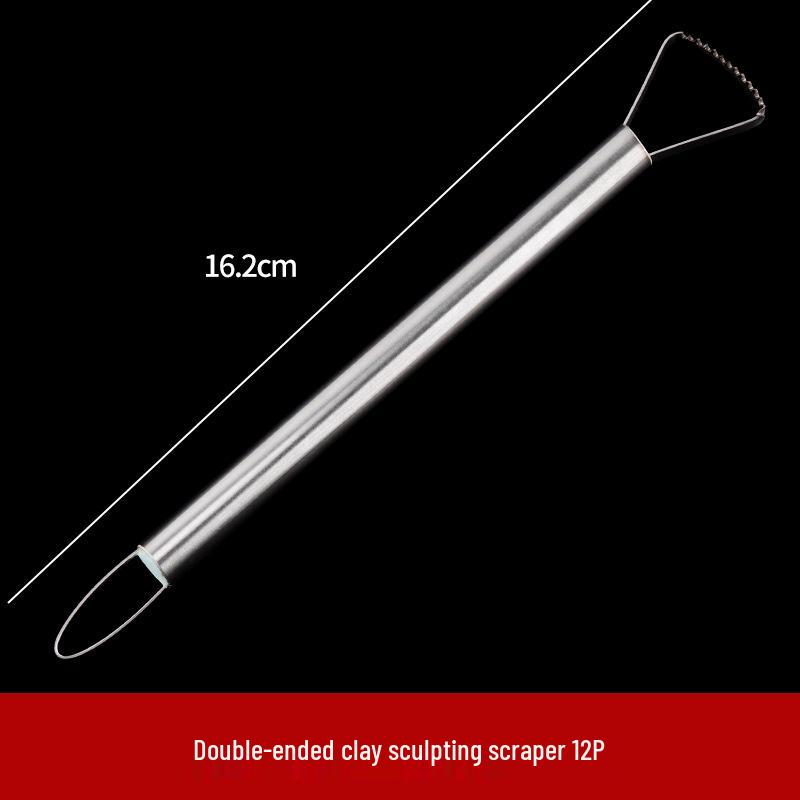12-Piece Stainless Steel Clay Sculpting and Trimming Tool Set