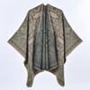 New Retro Cashew Flower Large Shawl Autumn and Winter Women's Imitation Cashmere Thickened Warm Scarf Cape
