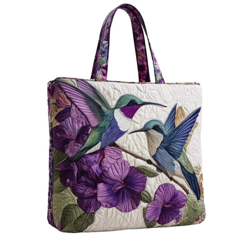 Sac fourre-tout matelassé vintage léger motifs imprimés 3D Sac à bandoulière grande capacité Coton Sac à main de voyage Accessoire pour femme