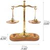 Leadigol Miniature Metal Vintage Balance Scale, 5.2x4.2x2cm Mini Balance Justice Law Scale Figurine, 1: 12 Scale Mini Simulation Justice Scale Model