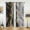 Cortinas de janela modernas de mármore preto abstrato para sala de estar, quarto, cozinha, tratamento, cortinas, cortinas