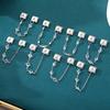 Y2K Delicate Personalized DIY Crystal Chain Tassel Charm Bracelet Heart Star Moon Bow Pendent Bead 9mm Stainless Steel Jewelry