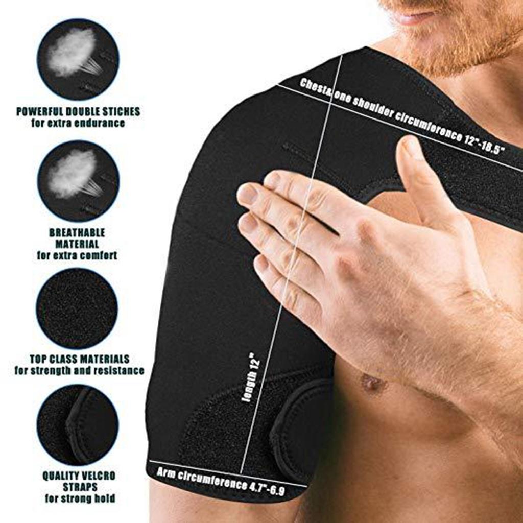 Adjustable Shoulder Support Brace for Pain Relief Sport Recovery Compression Sleeves Back Guard Strap