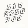 5cm Number Helmet Car Styling DIY Motorcycle Arabic Numbers Stickers Refit Rainbow Sticker Automotive decorative accessories