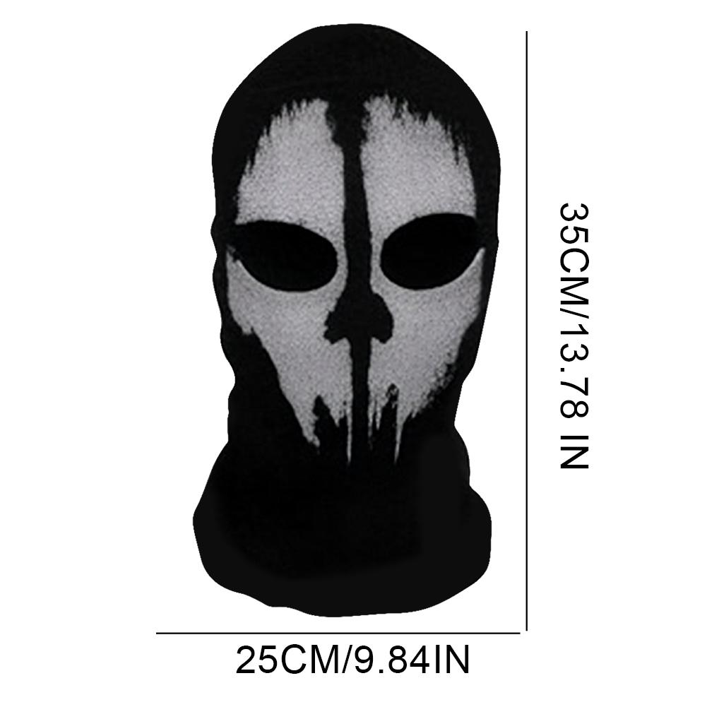 Halloween Ghost Full Face Mask Skull Scary Ghost Skeleton Motorcycle Cycling Headmask for Halloween Cosplay Balaclava Halloween