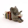 1 Pcs Elephant And Rabbit Reading Learning Statue Bookend Resin Animal Statue Decoration Home Decor