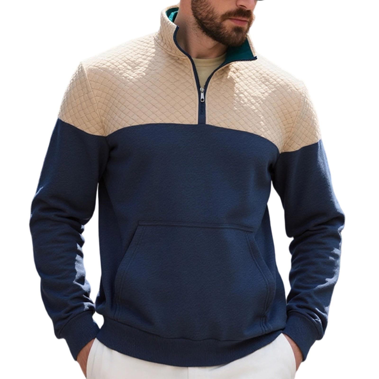 

Мужская толстовка свободного кроя с длинными рукавами и круглым вырезом XXXL тёмно-синий