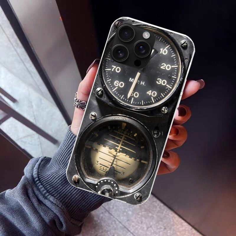 Aviation Aeroplane Helicopter Cockpit Instrument Phone Case For iPhone 17 Air 16 15 Pro Max 14 Plus 13 Mini 12 11 Cover 7 8 SE S