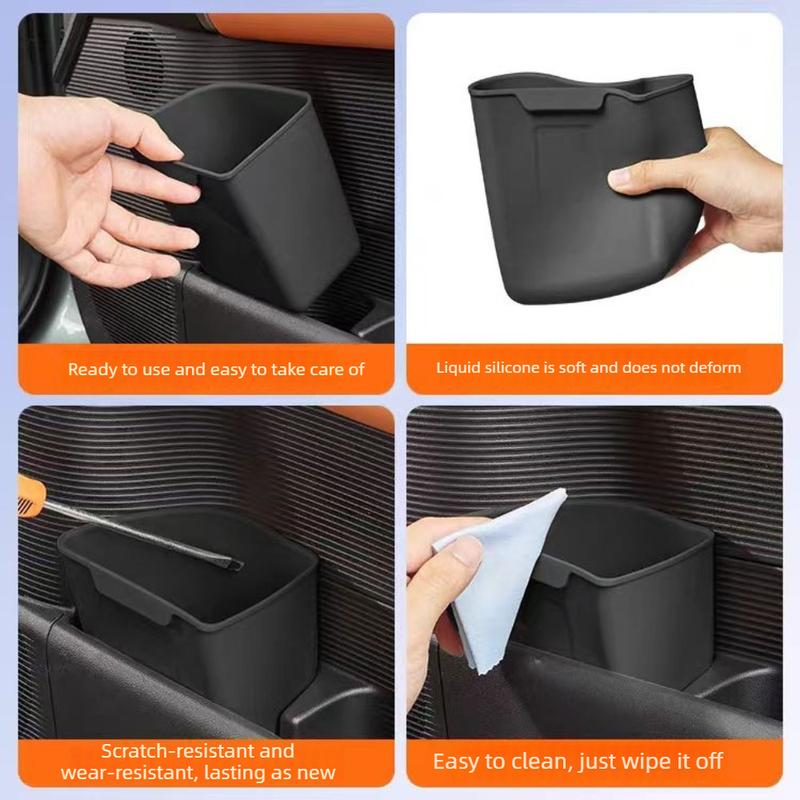 Suitable for BYD Ti 7 car trash can door umbrella storage box silicone waterproof storage box Car accessories