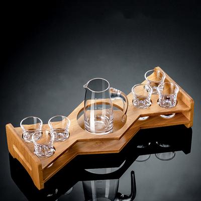 15ml Wine Glass 100ml Hip Flask Drinkware Dispenser Wine Glass Set Combination Transparent Glass Cup Wine Set Exquisite Gift
