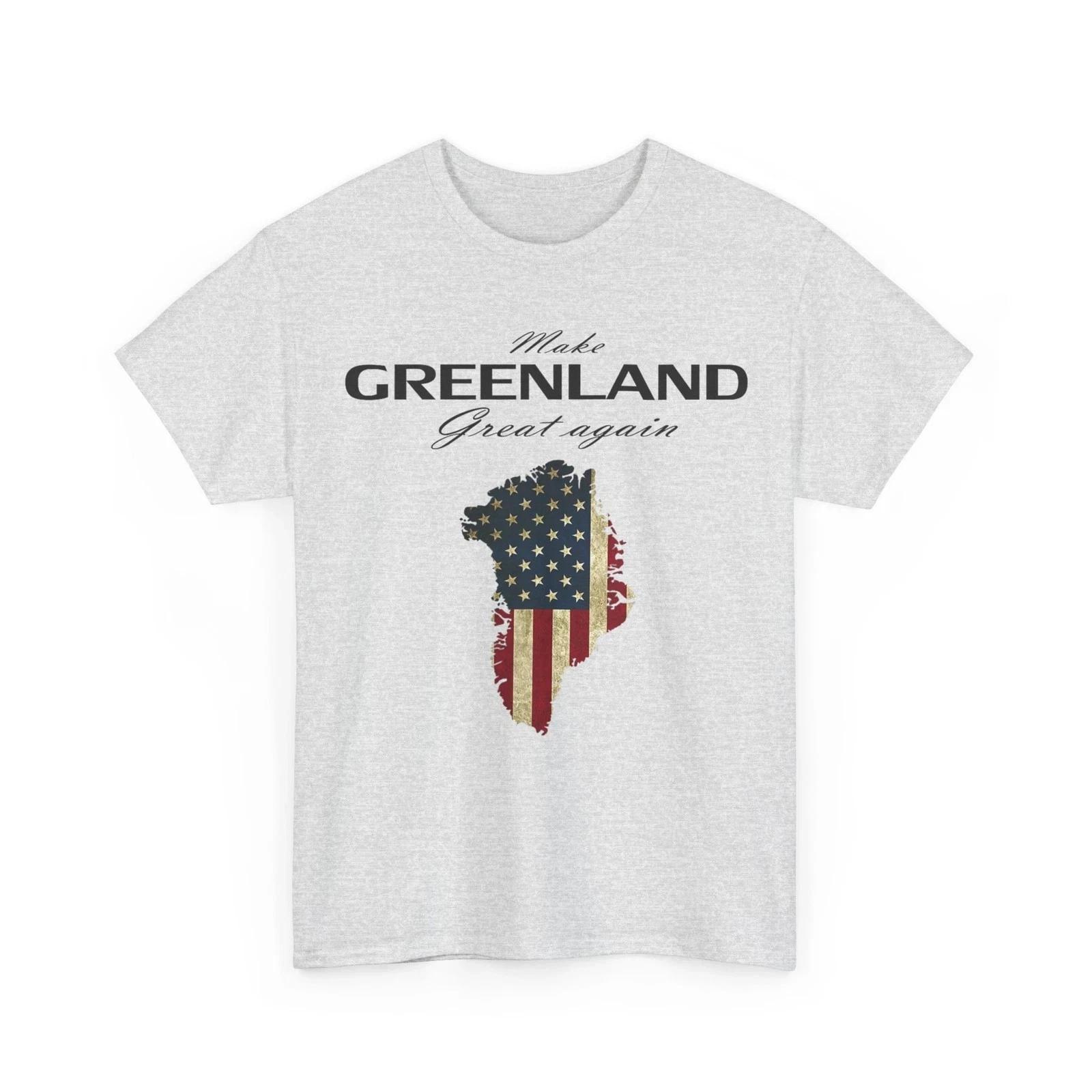 Make Greenland Great Again T-Shirt, Greenland 51st State USA Flag Shirt 4XL