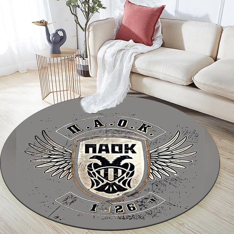 PAOK Round Area Rug,Carpet Rug for Living Room Bedroom Sofa Playroom Decor,Non-slip Floor Mat