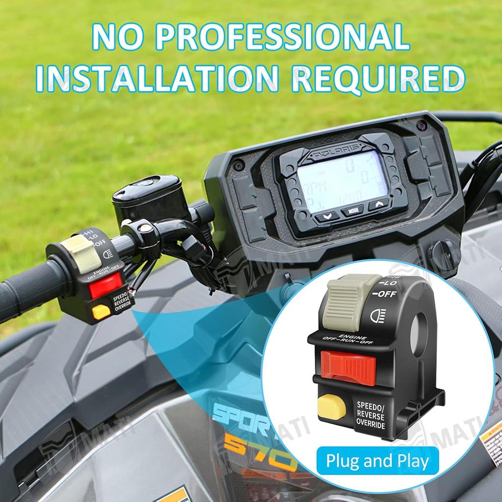 M MATI Left Handlebar Switch Assembly For Polaris Hawkeye 325 Magnum 330 Trail Boss 330 Xplorer 250 Scrambler 400 500 850 Sportsman 400 450 500 550