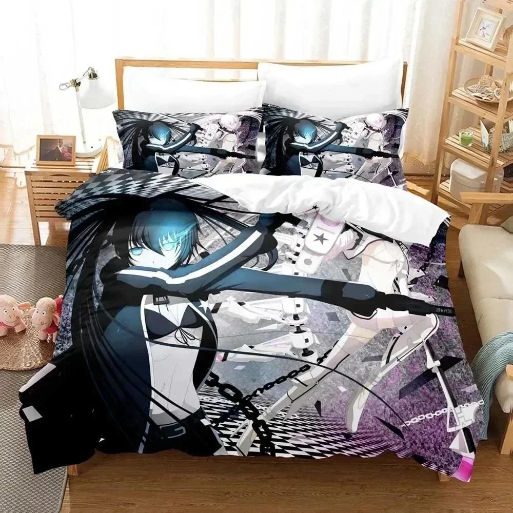 Comforter 3D Black Rock Shooter Anime Bedding Set Bedroom Soft Modern S Comefortable Kids And