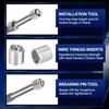 25Pcs M7x1 Thread Repair Kit Stainless Steel Twisted Drill Wrench Threaded Insert Tap Insertion Tool