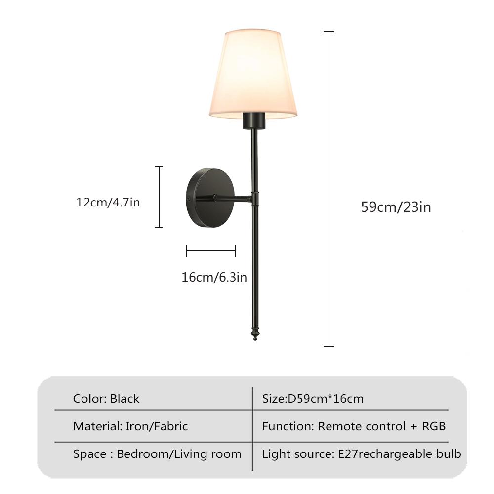 Nordic LED Charge Wall Lamp RGB Bulb Removable Wireless For Bedroom Corridor Hallway Interior Luminaire Bedside Light Decoration