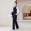 Women's Wide-Shoulder Vest & Wide-Leg Pants Set
