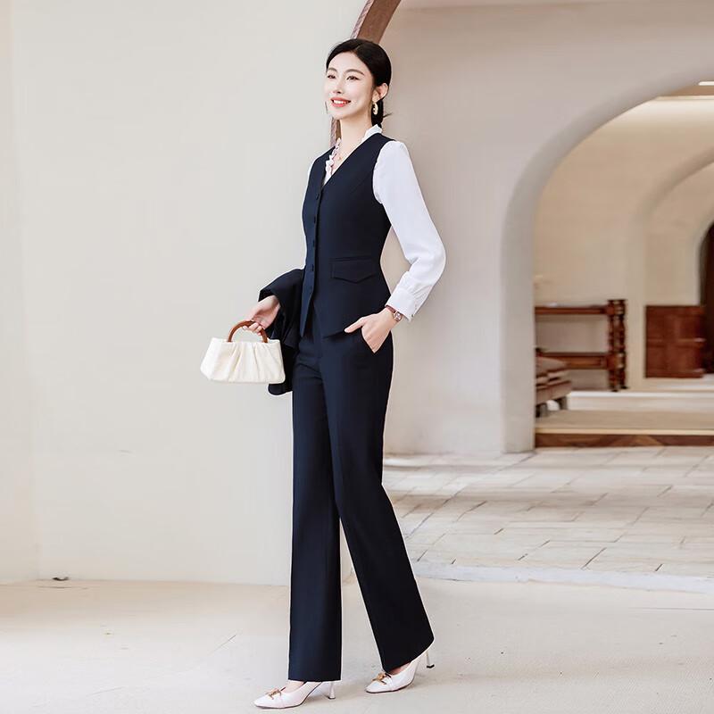 Women's Wide-Shoulder Vest & Wide-Leg Pants Set