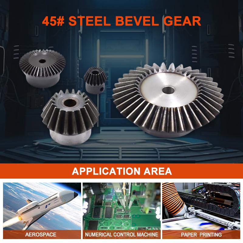 Bevel Gear 2M 30 Tooth Hole 12/14/15/16/17/18/20/22/24/25/28 Standard Hole 45 Steel Tooth Surface Quenching Screw Hole Fixed