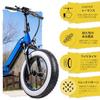MOHEGIA Fat Tire: 26 X 4.0" Fat Bike Tire - Folding Bead Electric Bicycle Tire - Wide Fit for Mountain and Snow Bikes - White