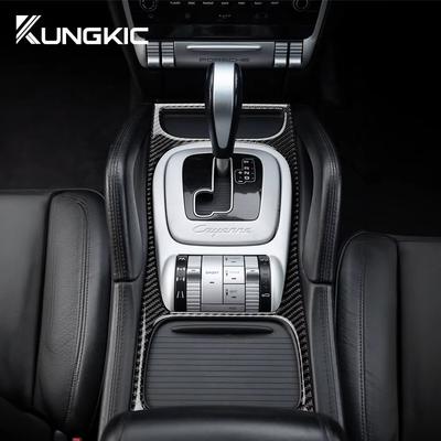 For Porsche Cayenne 2003-2010 Carbon Fiber Gear Shift Panel Sticker Interior Trim Decal Accessories
