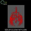 creative angel wing car decals, car and motorcycle scratch protection, waterproof reflective decoration decals
