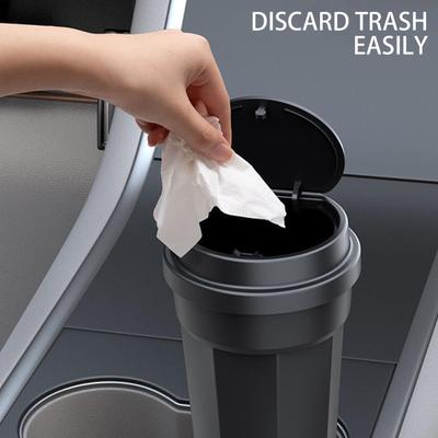 Multipurpose Car Trash Can Cup Holder Waterproof with Lid Auto Accessories for Vehicle Backseat Truck Van Offices Home