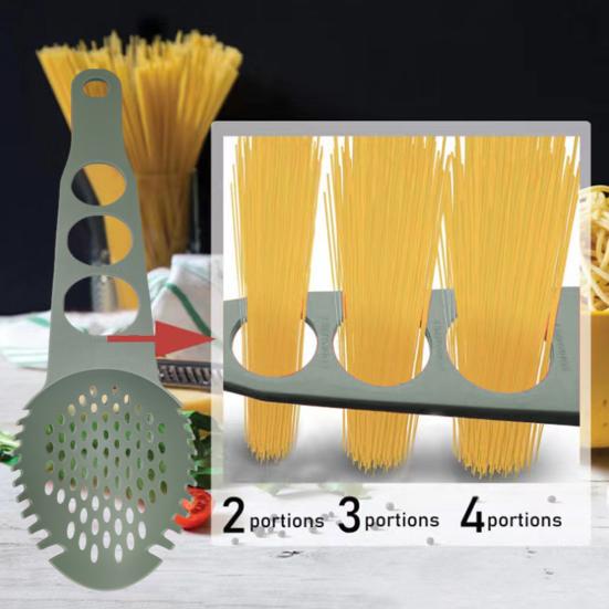 

Ложка для спагетти с прорезями, подставка для макарон с удобной ручкой, универсальный кухонный помощник для подачи лапши, яиц, фрикаделек серый/зелёный