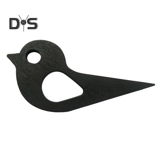 

Деревянный дверной стопор в форме птицы, нескользящий дверной стопор, предотвращает захлопывание двери, подходит для нижнего шва двери чёрный