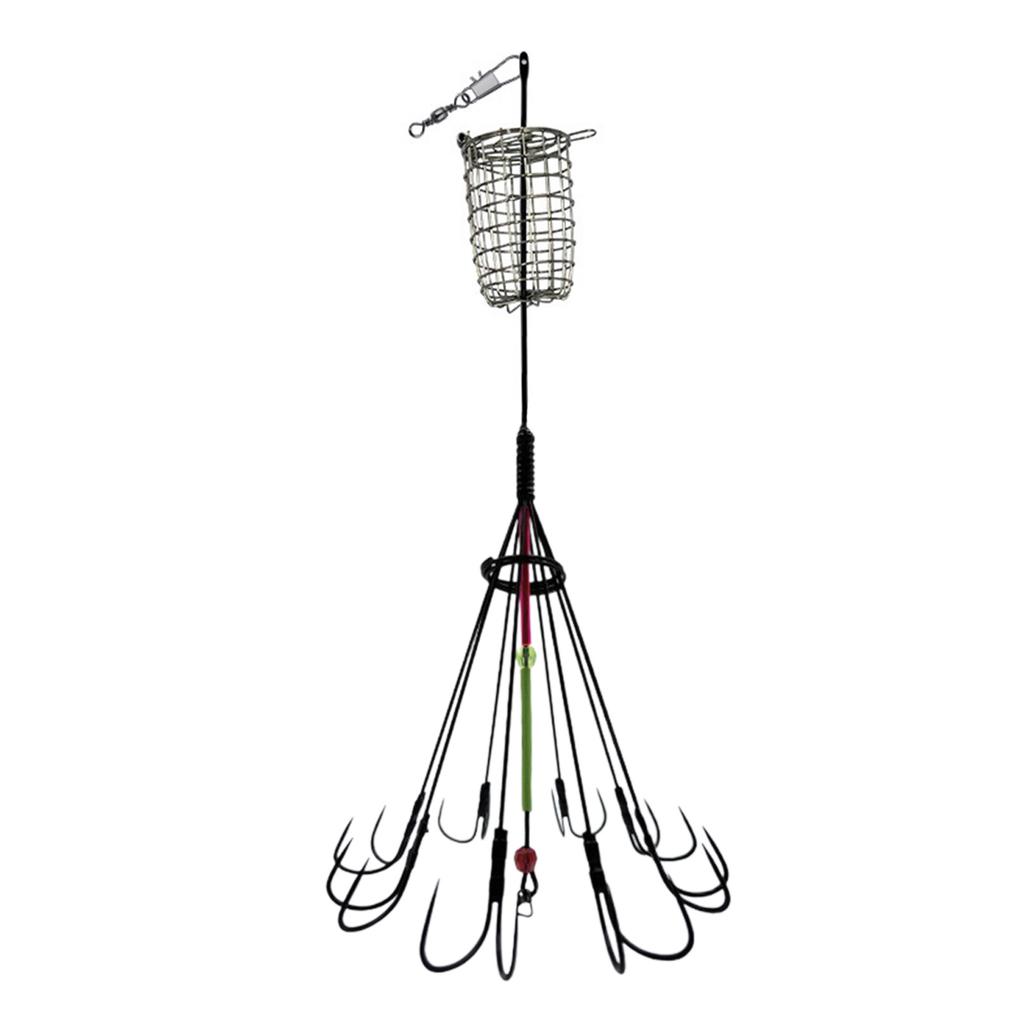 Gancio per Ombrello Amo da Pesca Jig Esche da Pesca Attrezzo Raccoglitore Ganci per Polpo da Pesca per Acqua Salata e Dolce