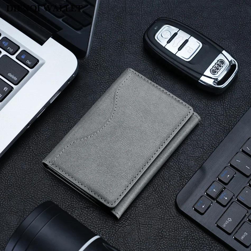 Men Magsafe Card Holder Unisex PU Leather Magnetic Cardholder Card Bag Wallet for Apple for Phone 16 15 14 13 12 Pro Max Mini