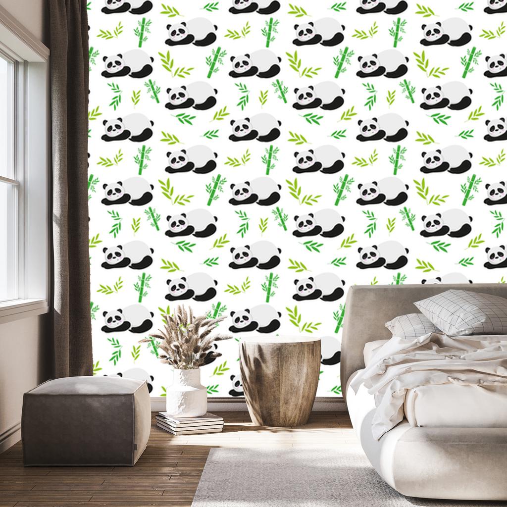 Sleeping pandas wallpaper for living room and bedroom 50x1000