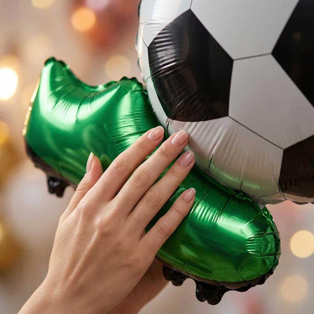 50st Aluminiumfolieballonger, Fotbollspartsdekorationer, Födelsedagsballonger