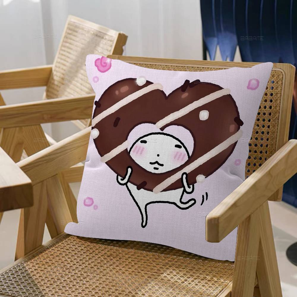 Cute Cartoon M-Mojjilong Cushion Cover Pillow Cover Decor Pillowcase Printed Cushion Case for Couch