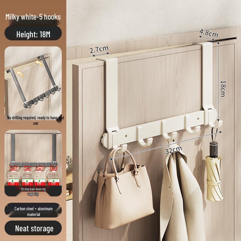Silent Adhesive Wall-Mounted Clothes Hanger Hook for Bedroom Doors