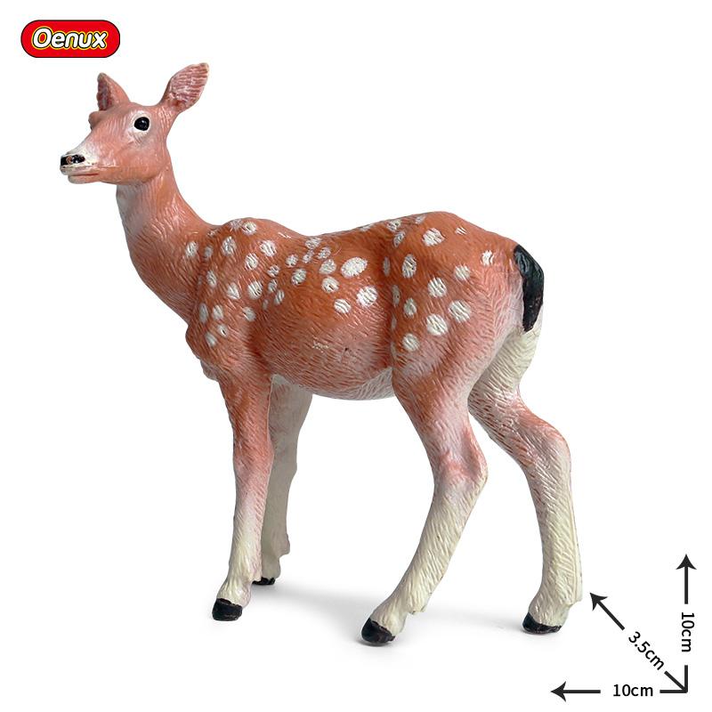 Oenux Simulation Wild Animals Toy Desert Camel Donkey Alpaca Antelope Elk Deer Model Action Figures PVC Decoration Kids Gift