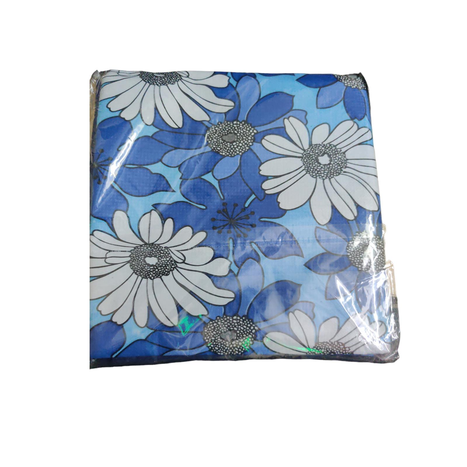 

@ Blue FlowerDesign PlasticPrinted TableCover 35x35Inches MJ-136-60%OFF