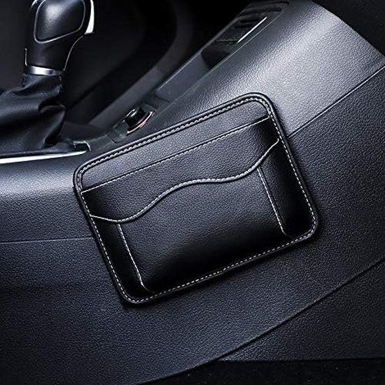 BetterJonny 2 Pcs Car Side Pocket Organizer, PU Leather Car Seat Side Storage Pocket Multifunctional Auto Console Side Storage Bag for Car Interior
