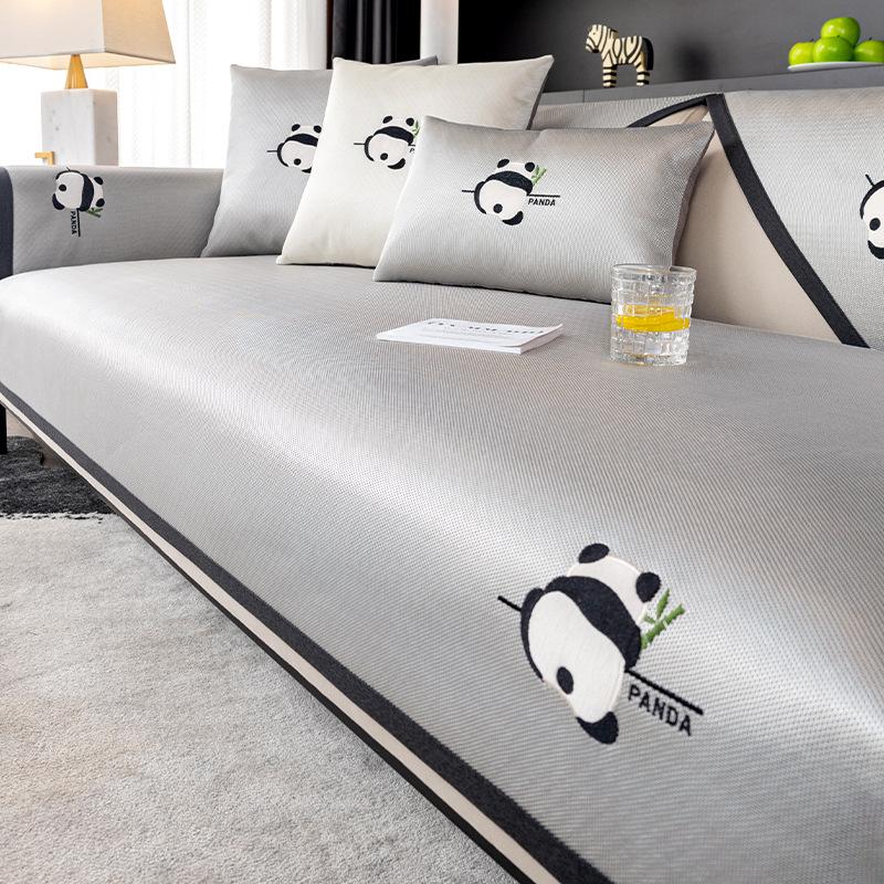 New Cartoon Ice Silk Sofa Cushion Summer Mat Seat Cushion Non-Slip Leather Sofa Cover Summer Cover Cloth Towel